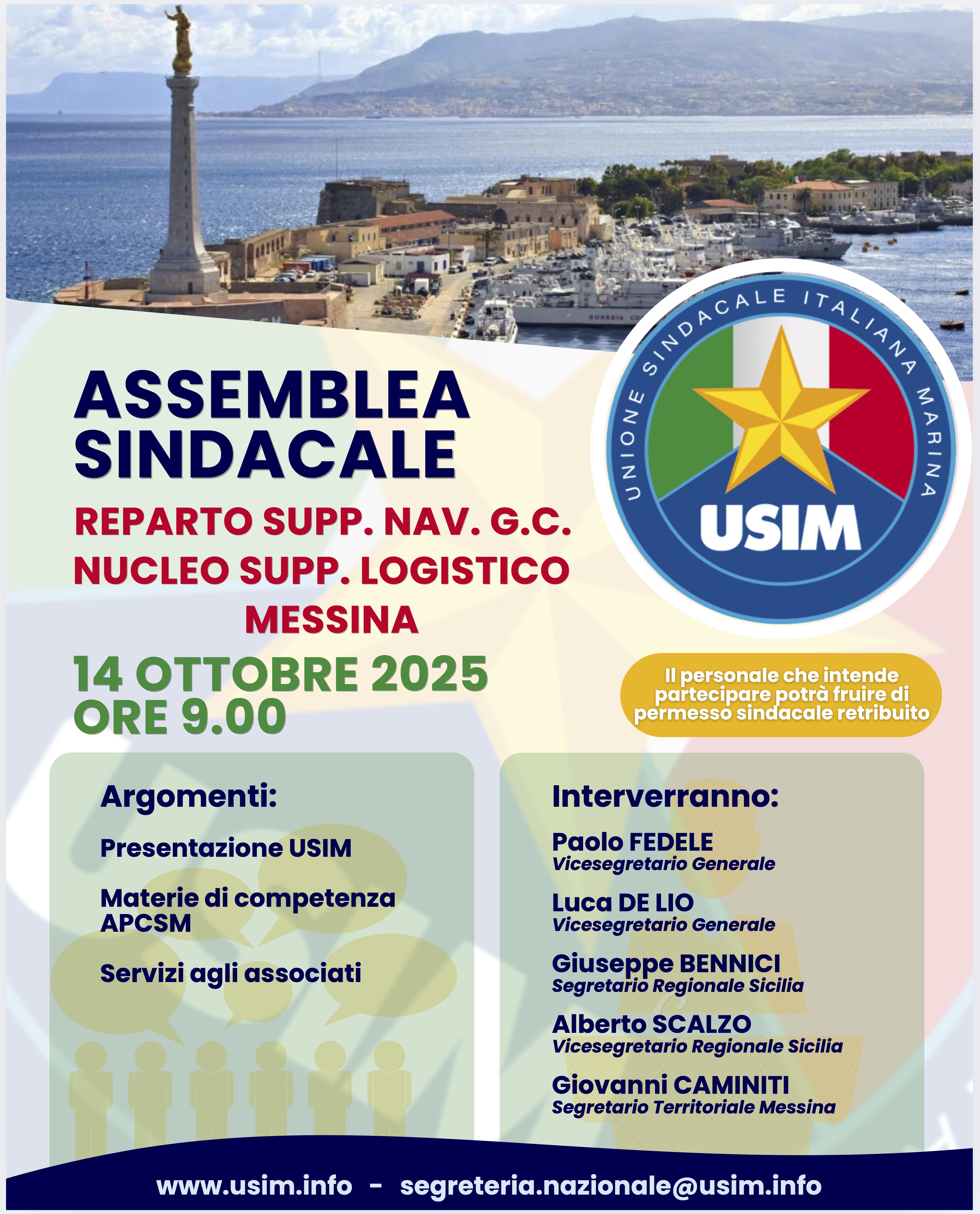Assemblea sindacale a Messina