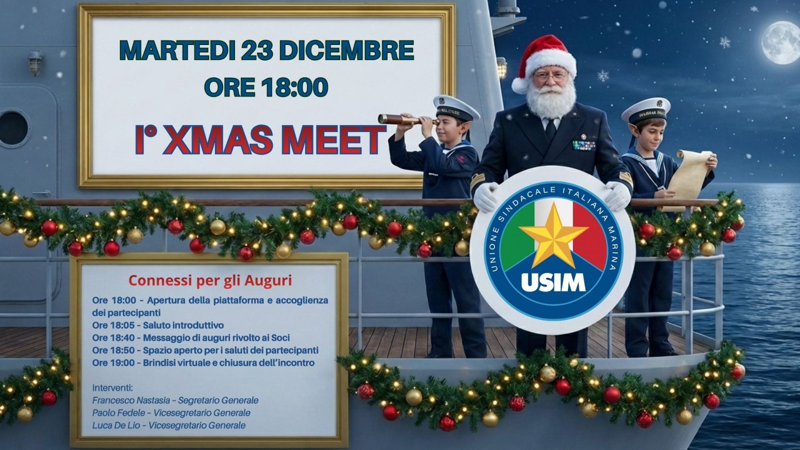 Incontro online con i soci USIM