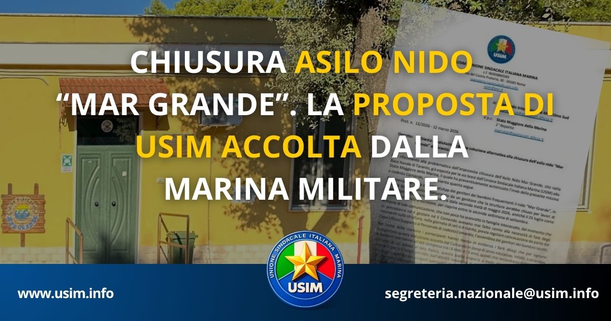 Chiusura Asilo Nido "Mar Grande"
