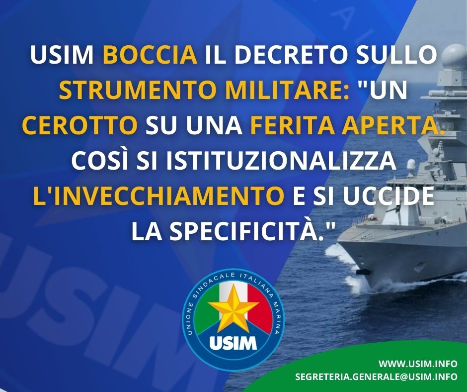 Decreto sullo strumento militare: Comunicato USIM