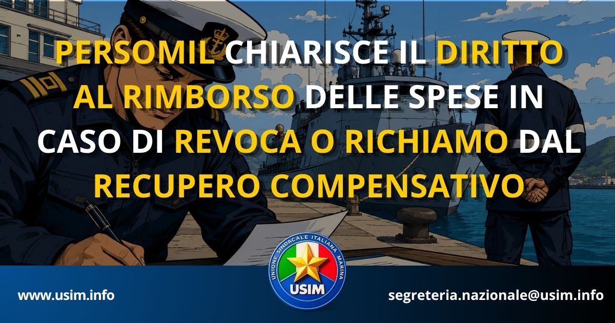 PERSOMIL: rimborso spese recupero compensativo