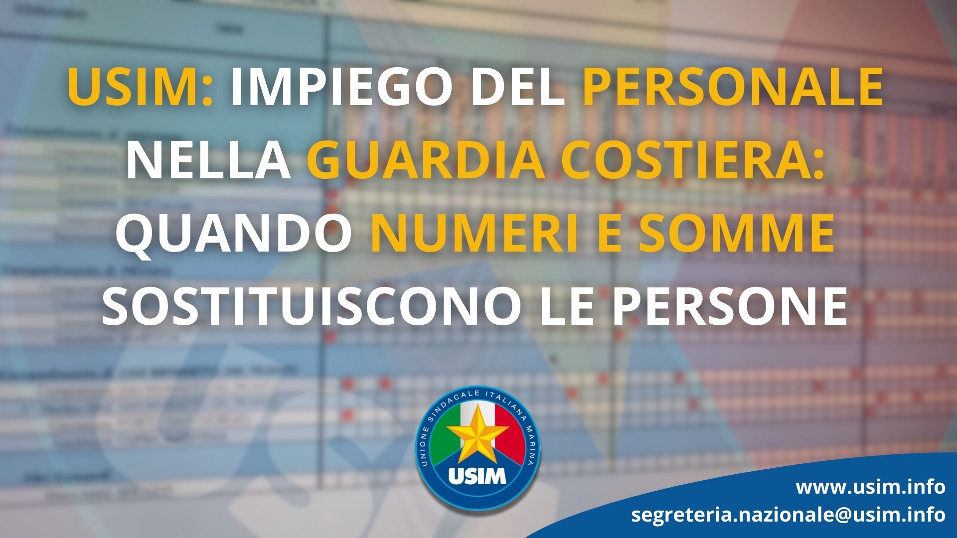 Impiego del personale nella Guardia Costiera