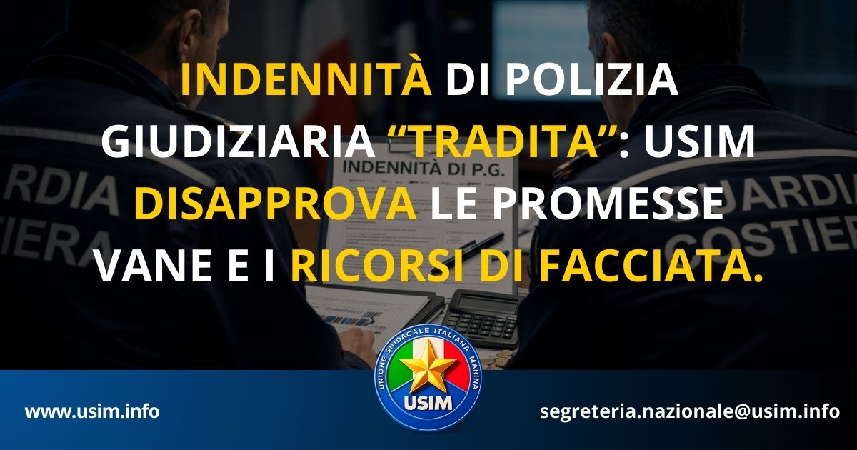 Indennità di Polizia Giudiziaria "tradita".