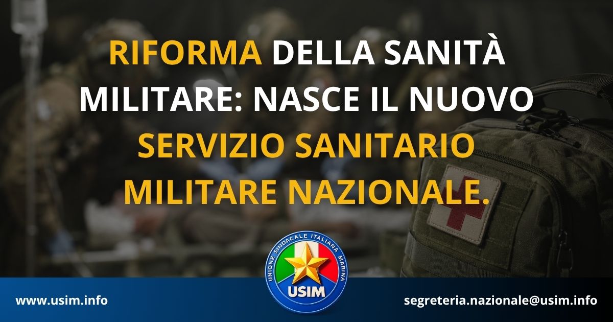 Riforma della Sanità Militare