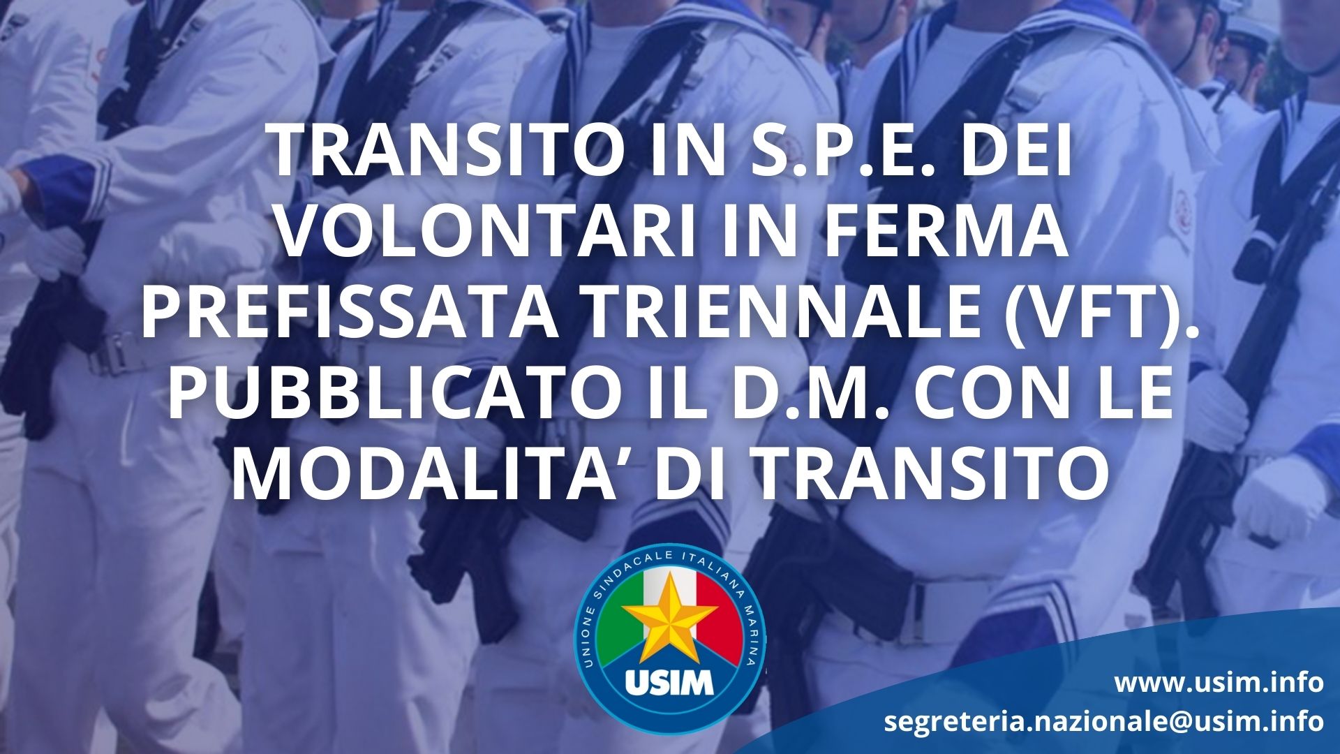 Modalità di transito in SPE dei VFT