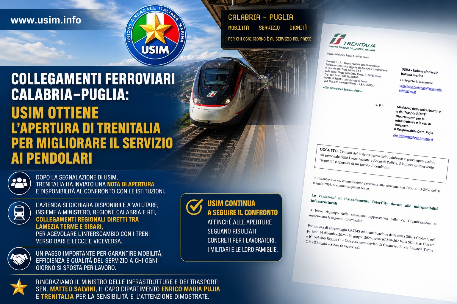 Collegamenti ferroviari tra Puglia e Calabria