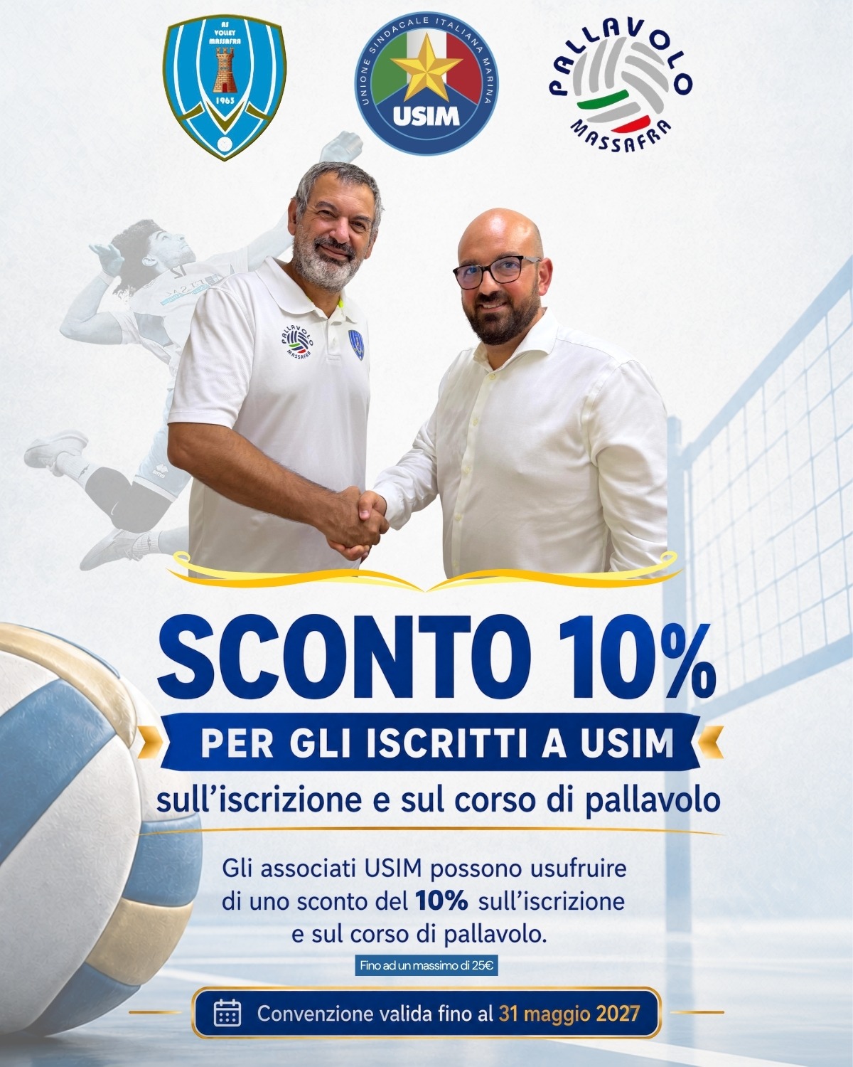 USIM e Volley Massafra: insieme per lo sport!